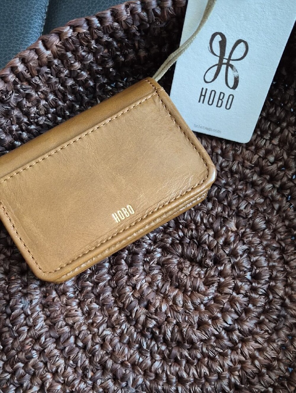 HOBO Tan Leather Slim Card & Key Holder - Picture 3 of 4